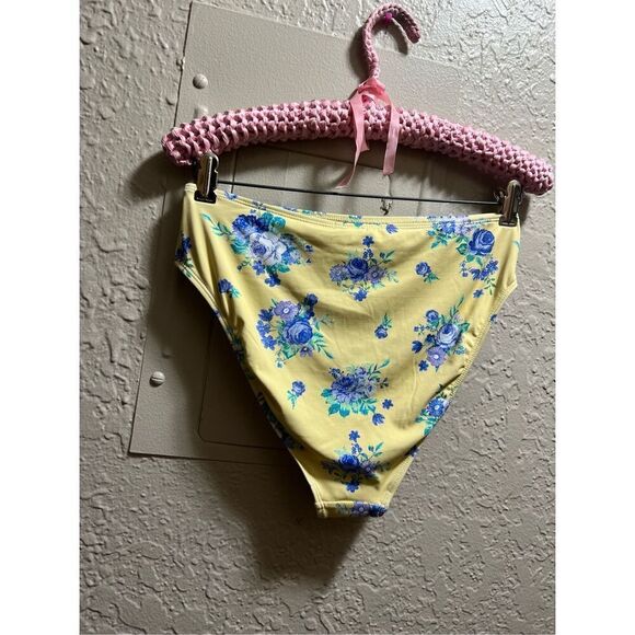 WeWoreWhat Golden Hour Floral High Rise Bikini Bottom Woman’s Size Medium NEW Ye - Picture 9 of 10